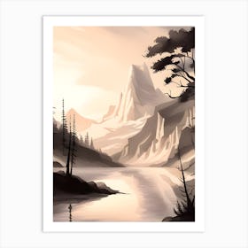 Landscape Painting 4 Art Print