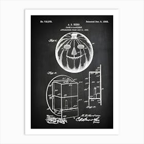 Jack O Lantern Patent Print Halloween Patent Pumpkin Patent Poster Halloween Art Jack O Lantern Pumpkin Print Patentprint Et3791 Art Print