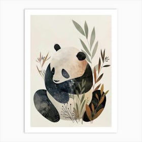 Charming Nursery Kids Animals Panda Bear 3 Art Print