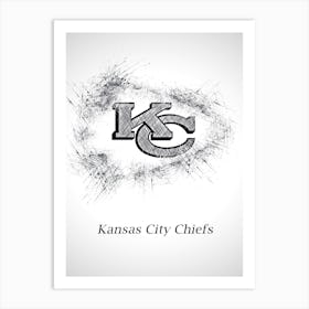 Kansas City Chiefs Sketch Drawing Art Print