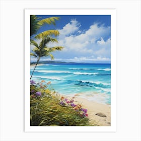 A Painting Of Flamenco Beach, Culebra Puerto Rico 3 Art Print