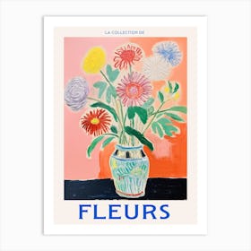 French Flower Poster Chrysanthemum 2 Art Print