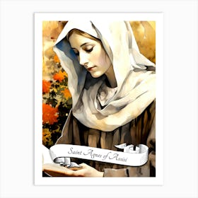 Saint Agnes Of Assisi Italy Catholic Church Italian St Art Print