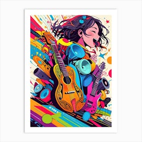 Music Girl Art Print