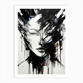 Spectrum Of Emotions Abstract Black And White 2 Art Print