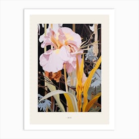 Flower Illustration Iris 2 Poster Art Print