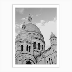 Sacre Coeur, Black and White Paris 1 Art Print