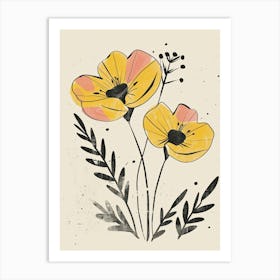 Palermo Flower Market Boho Minimalist Style Art Print