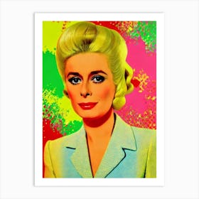 Catherine Deneuve Colourful Pop Movies Art Movies Art Print