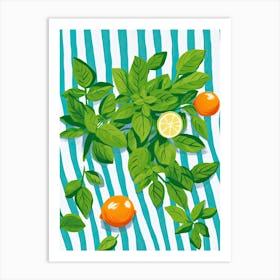 Basil Summer Illustration 1 Art Print