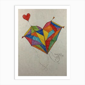 Heart Kite 6 Art Print