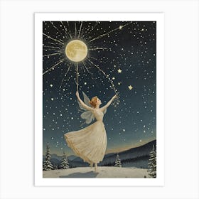 Fairy In The Snow no1 Art Print