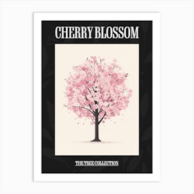 Cherry Blossom Tree Pixel Illustration 1 Poster Art Print