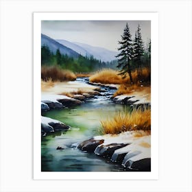 River In Winter. 2 Art Print