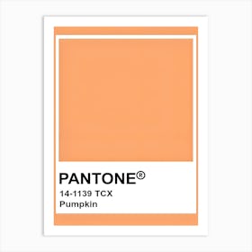 Pantone Color Pumpkin Art Print