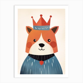 Little Red Panda 4 Wearing A Crown Art Print