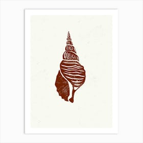 Seashell Linocut Art Print