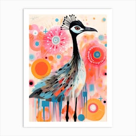 Bird Painting Collage Emu 1 Art Print
