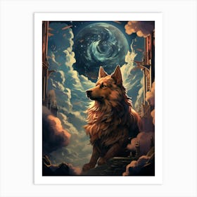 Wolf In The Sky Art Print