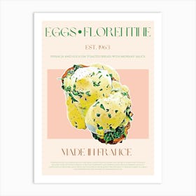 Eggs Florentine Mid Century Art Print