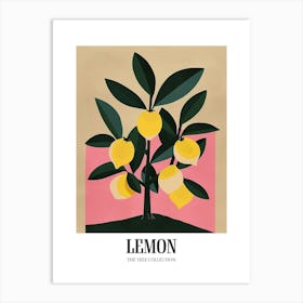 Lemon Tree Colourful Illustration 2 Poster Art Print