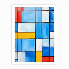 Mondrian Abstract Geometric Illustration 1 Art Print