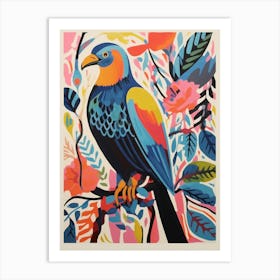 Colourful Scandi Bird Bald Eagle 1 Art Print