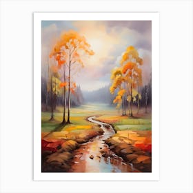 Autumn Landscape Painting Art Print