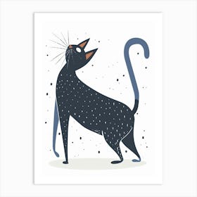 Black Cat Illustration 1 Art Print