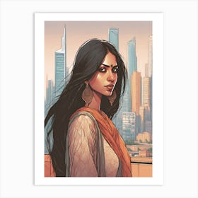 Indian Girl Art Print