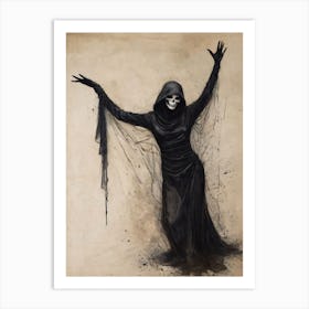 Dance With Death Skeleton Painting (41) Art Print