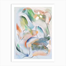 Abstract Embrace Colourful Art Print