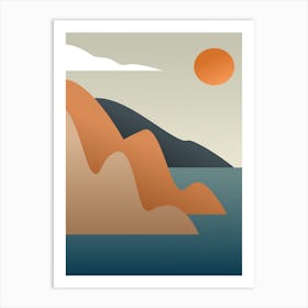 Sunset In The Mountains 12 Art Print