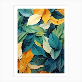 Abstract Leaves Painting Art Print