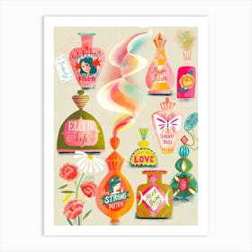 Magical Potions Chart Light Art Print