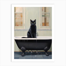 Black Cat On Tub In The Style Of Pittura Metafisic 1b5fafe0 B82c 40a8 A283 80076ac9293c Gigapixel Standard Scale 4 00x Art Print