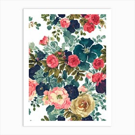 Cryptoclidus Vintage Graphic Watercolour Art Print