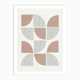 Abstract Geometric Shapes - Nude01 Art Print