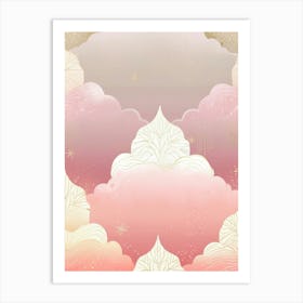 Pink And Gold Clouds Art Print