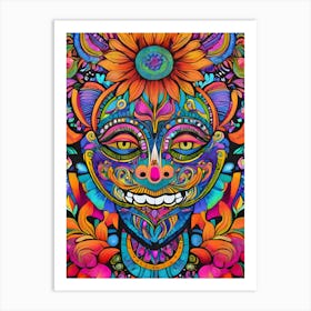 Psychedelic Face ~ Reimagined Art Print