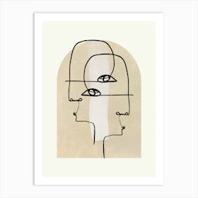 Two Heads 1 Art Print