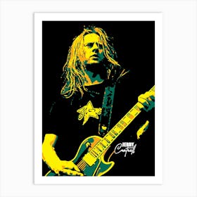 Jerry Cantrell American Musician Legend in Pop Art Illustration Art Print