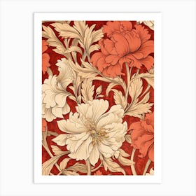 Wallpaper Floral Pattern 4 Art Print