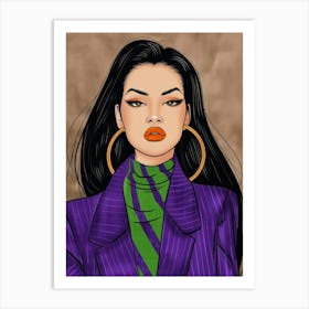 Asian Fashion Illustration 2 Art Print