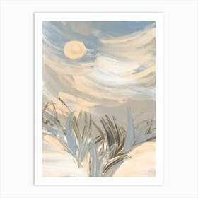 Moon In The Sky Pastel Abstract Art Print