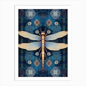 Dragonfly Geometric 8 Art Print