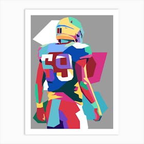 American Football Pop Art 18 Art Print