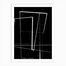 Angular Lines No 2 (Black) Art Print