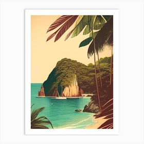 Angra Dos Reis Brazil Vintage Sketch Tropical Destination Art Print