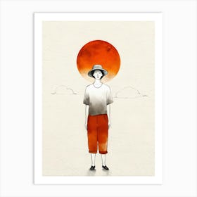 Girl With A Hat Art Print